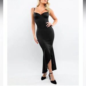 Popilush Corset Dress - Perfect Black Dress